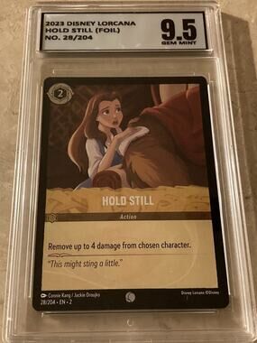 2023 Disney Lorcana Beauty and the Beast Hold Still Foil 9.5 BDG Trading Card